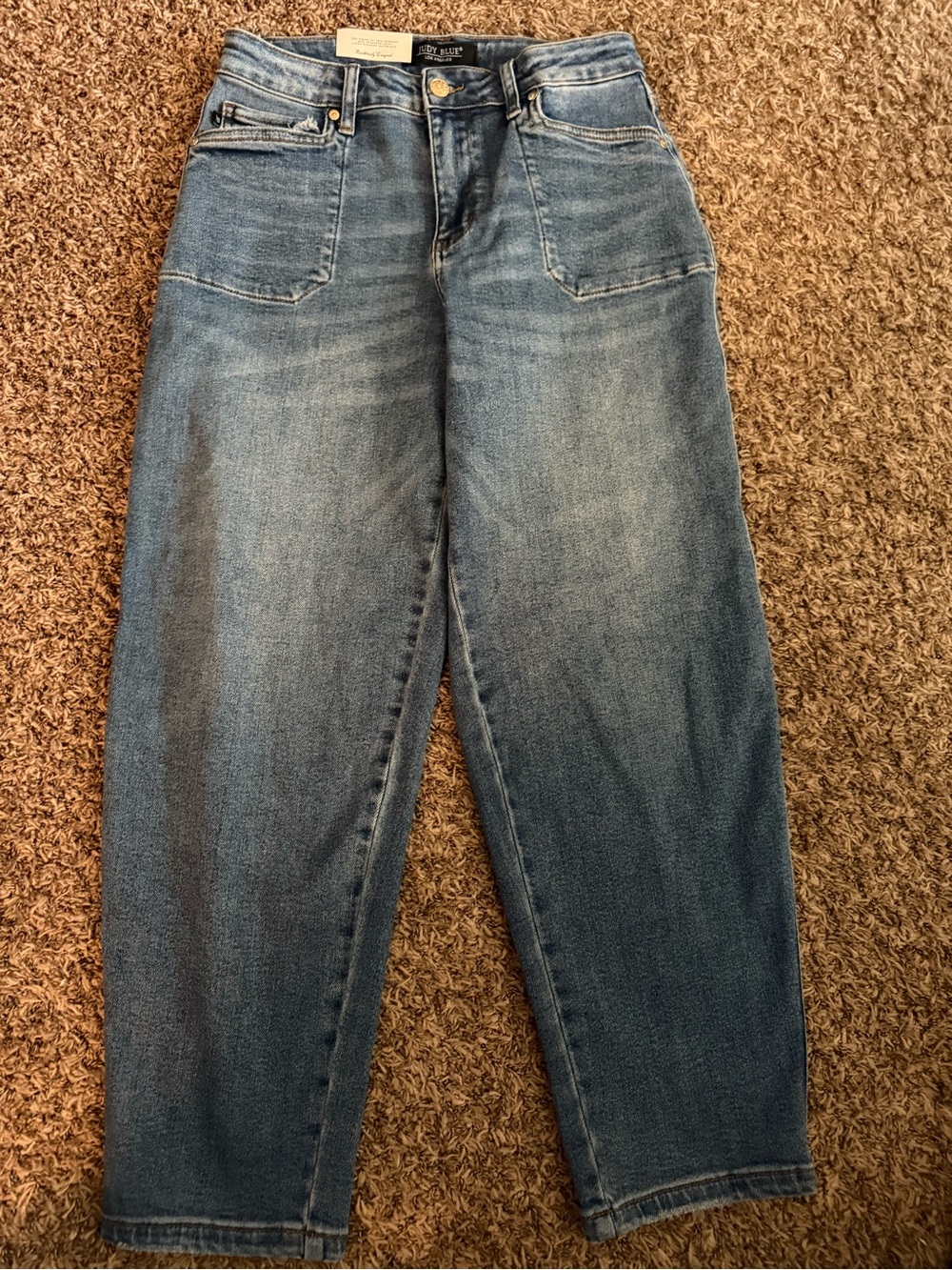 Judy Blue Medium‎ Wash High-Rise Straight Jeans